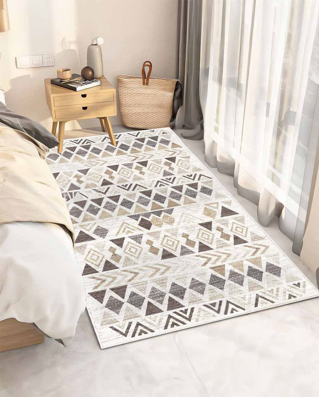 Rubin modern kilim bézs puha és fényes szőnyeg