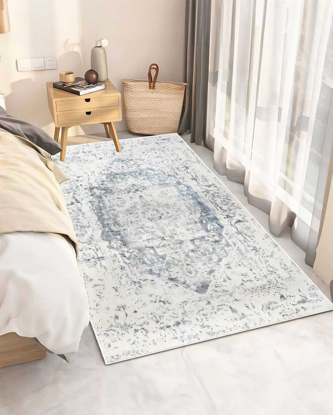 Avzin simple vintage and white soft carpet