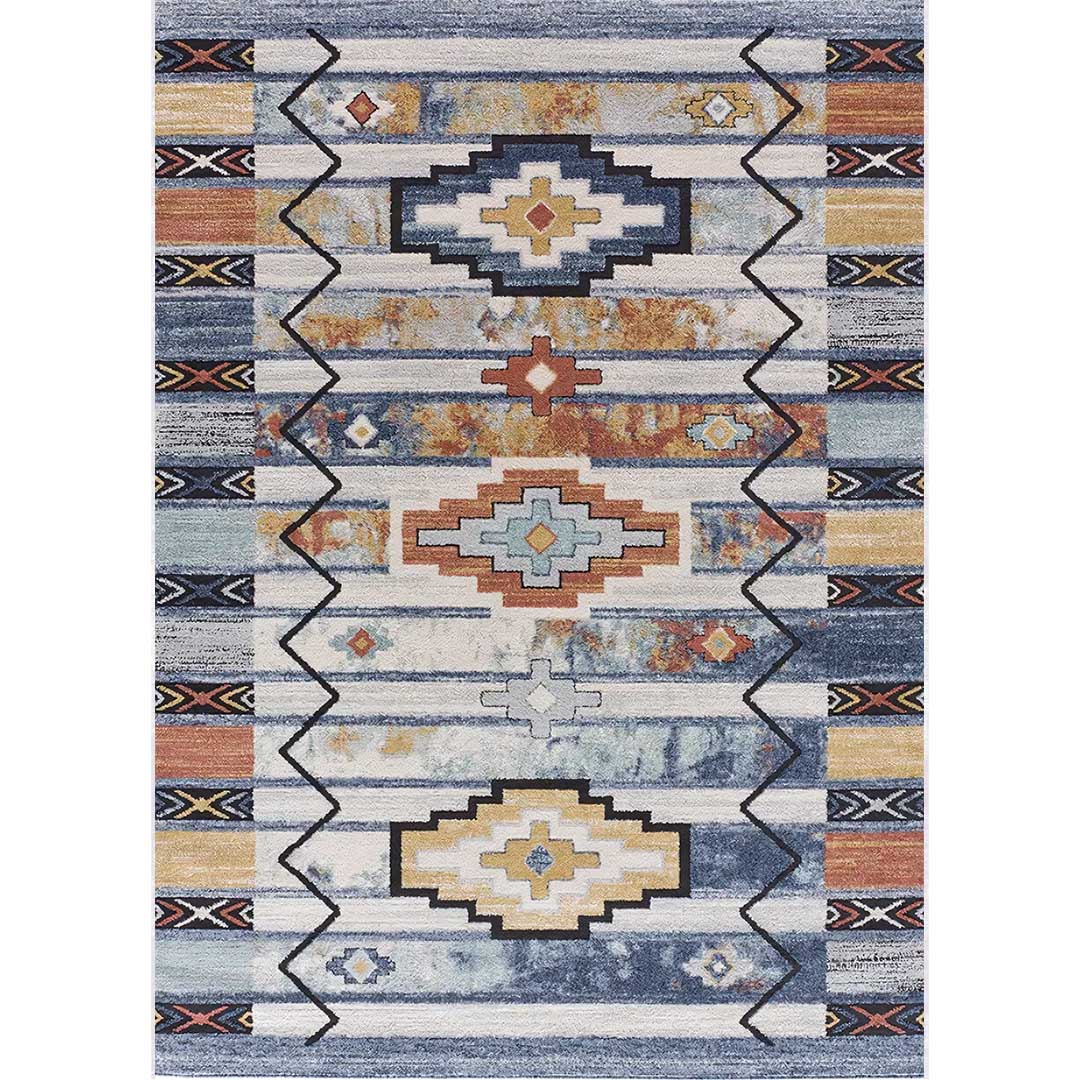Kilim Teppich Ethno Bunt – Wohnzimmer Teppich im Boho-Stil
