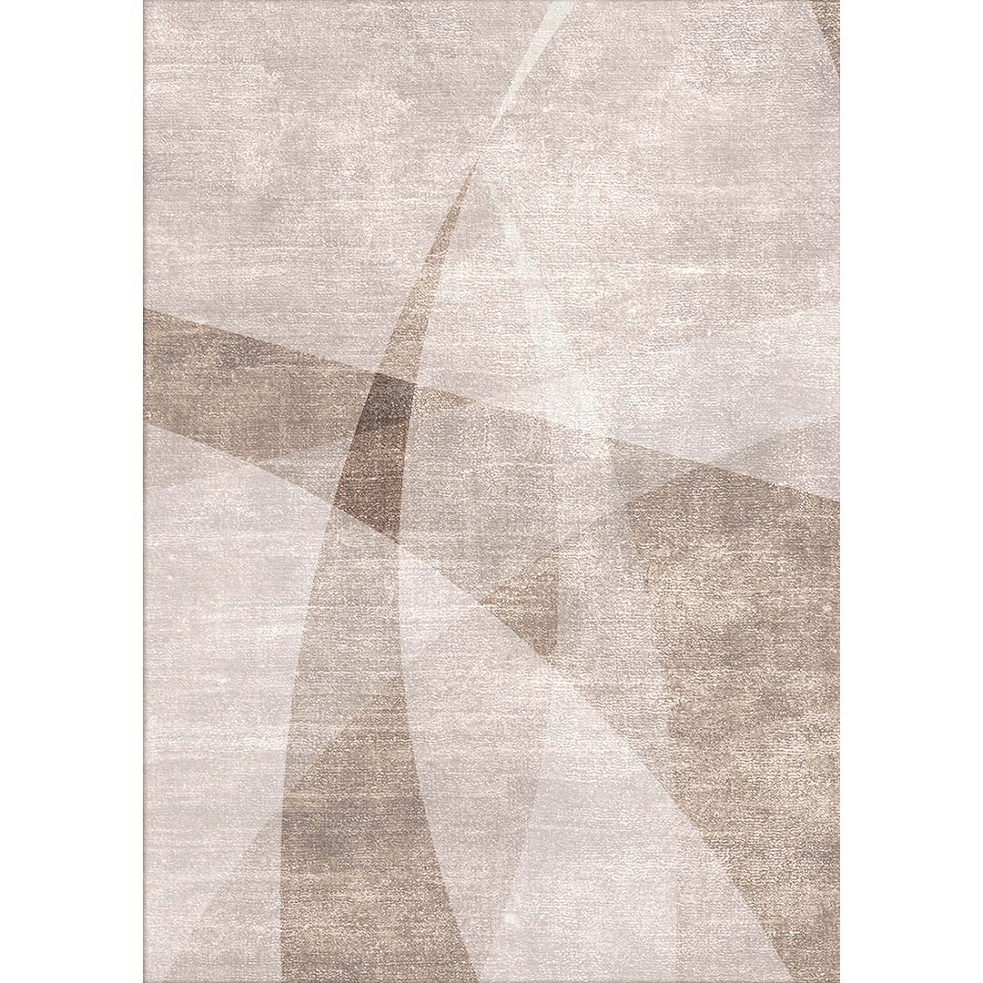 Moderner Teppich Beige Braun – Abstraktes Design für Wohnzimmer & Büro