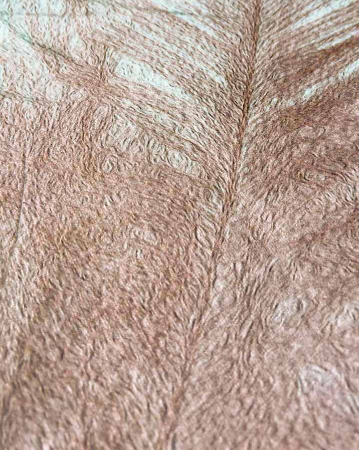 Teppich mit Federmuster Rosa Mint Beige