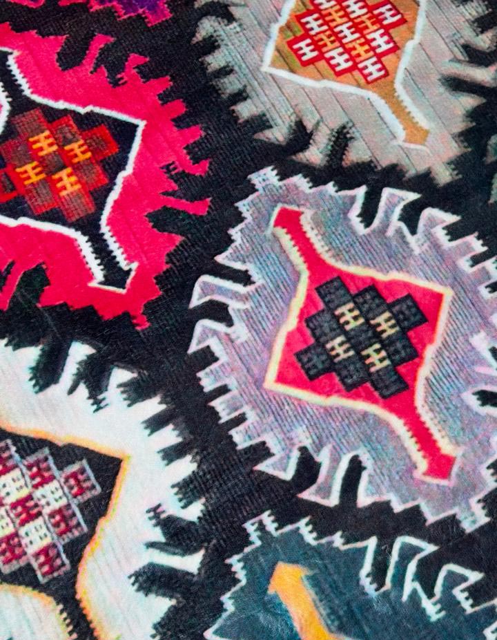 Kilim Teppich Bunt – Ethno Teppich im Boho-Stil mit traditionellen Mustern