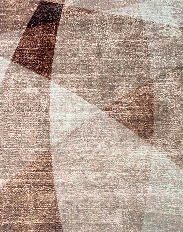 Moderner Teppich Beige Braun – Abstraktes Design für Wohnzimmer & Büro