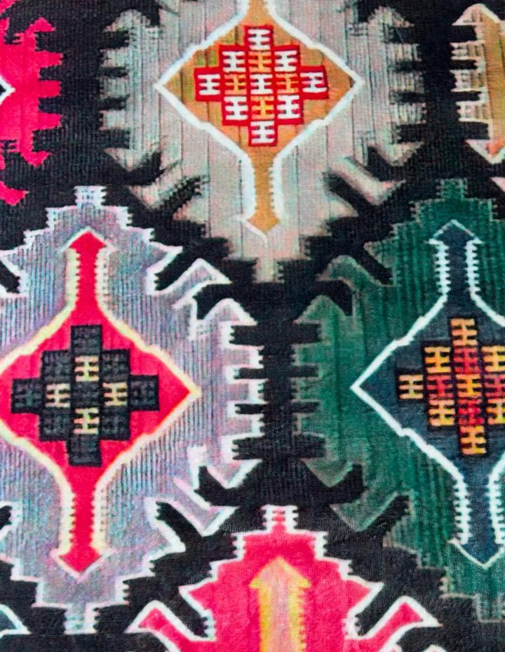 Kilim Teppich Bunt – Ethno Teppich im Boho-Stil mit traditionellen Mustern