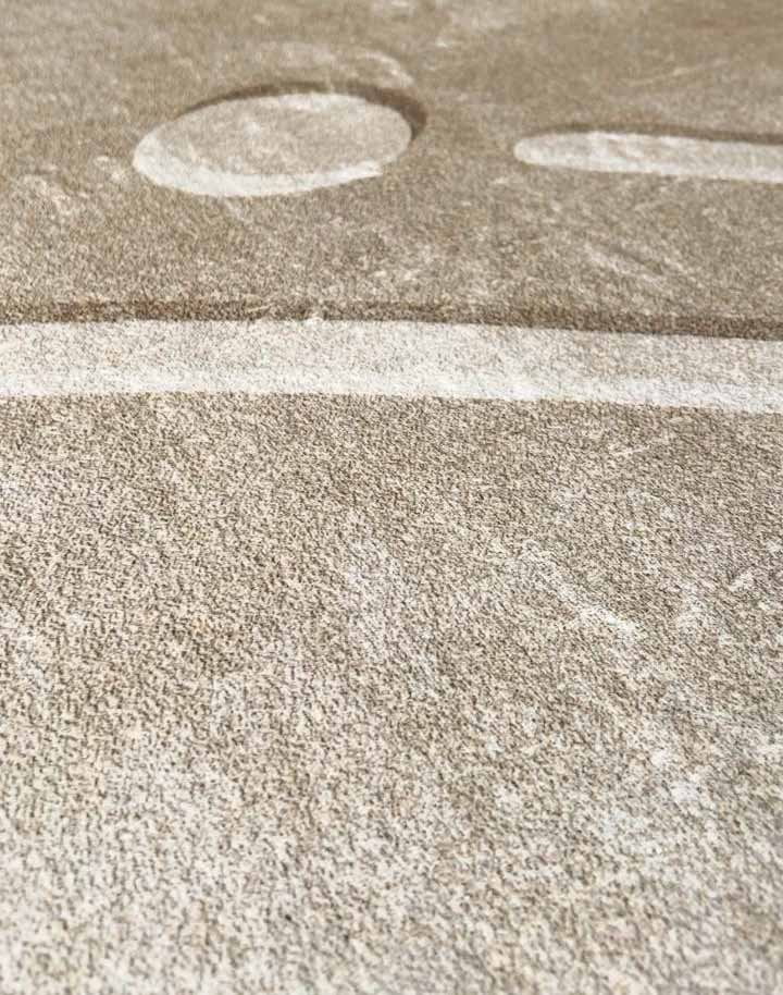Minimalist Sand-Tone Rug – Embossed Modern Design