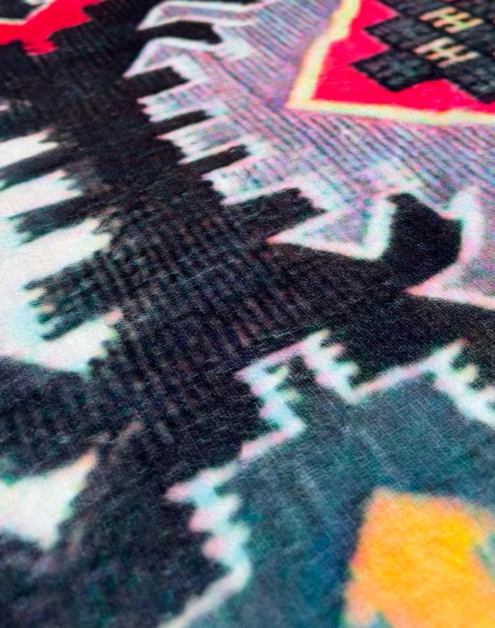 Kilim Teppich Bunt – Ethno Teppich im Boho-Stil mit traditionellen Mustern
