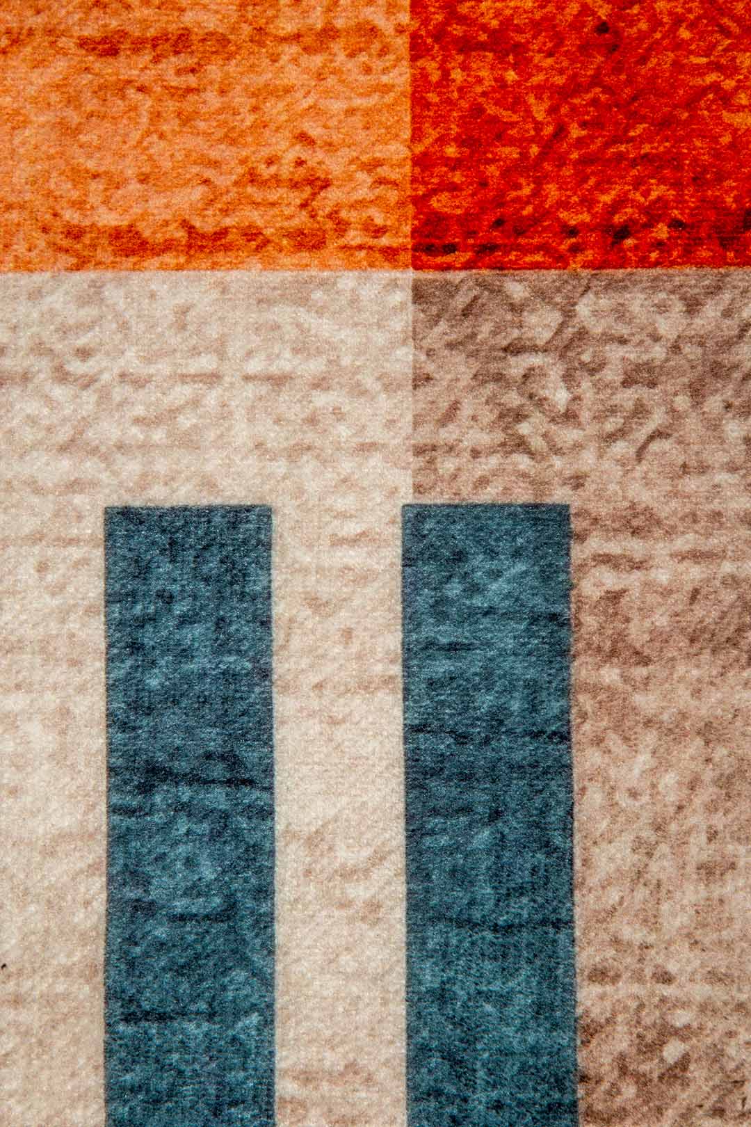 Moderner Teppich Geometrisches Muster Rosa Blau – Designerteppich im Retro-Stil