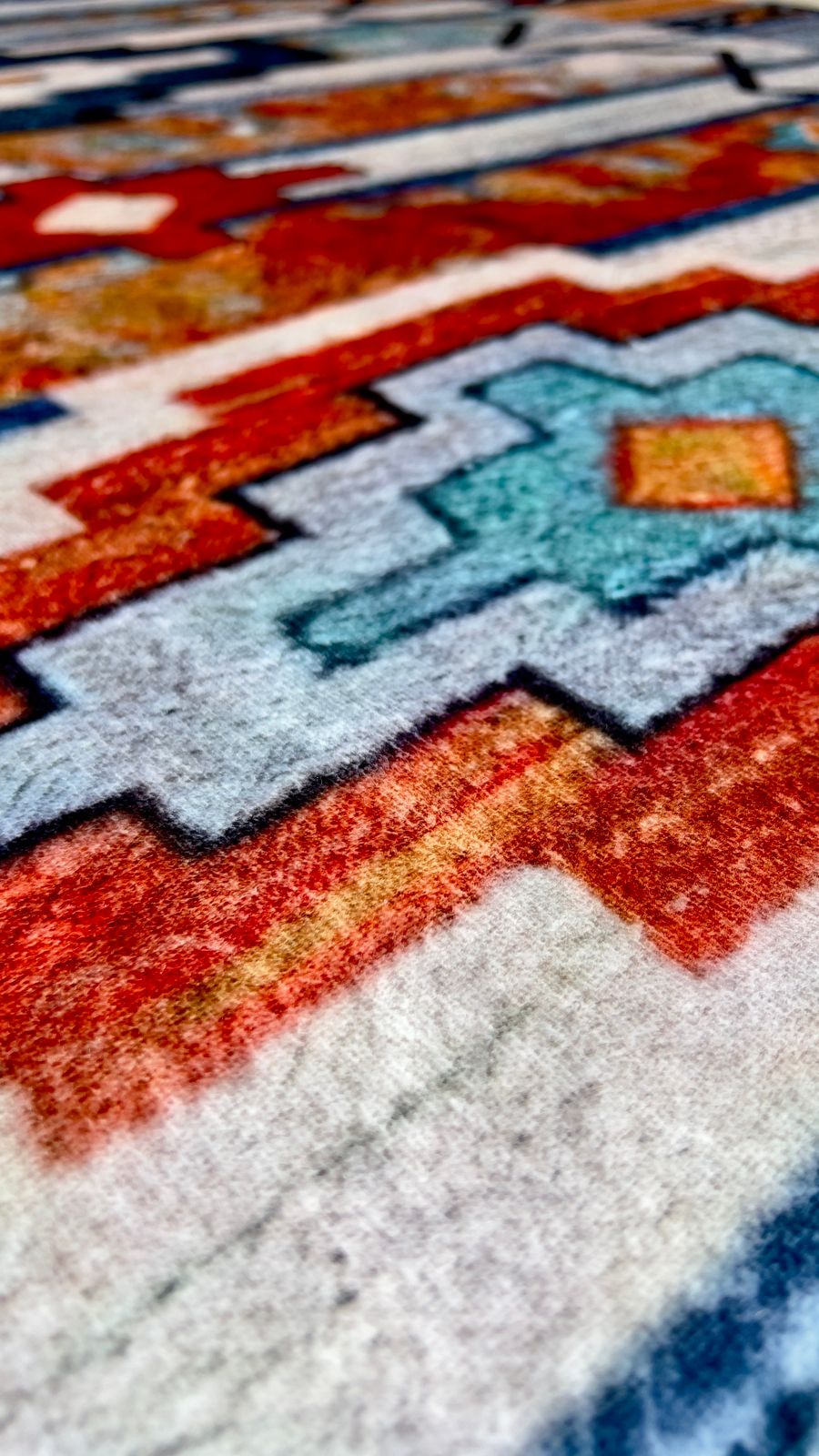 Kilim Teppich Ethno Bunt – Wohnzimmer Teppich im Boho-Stil