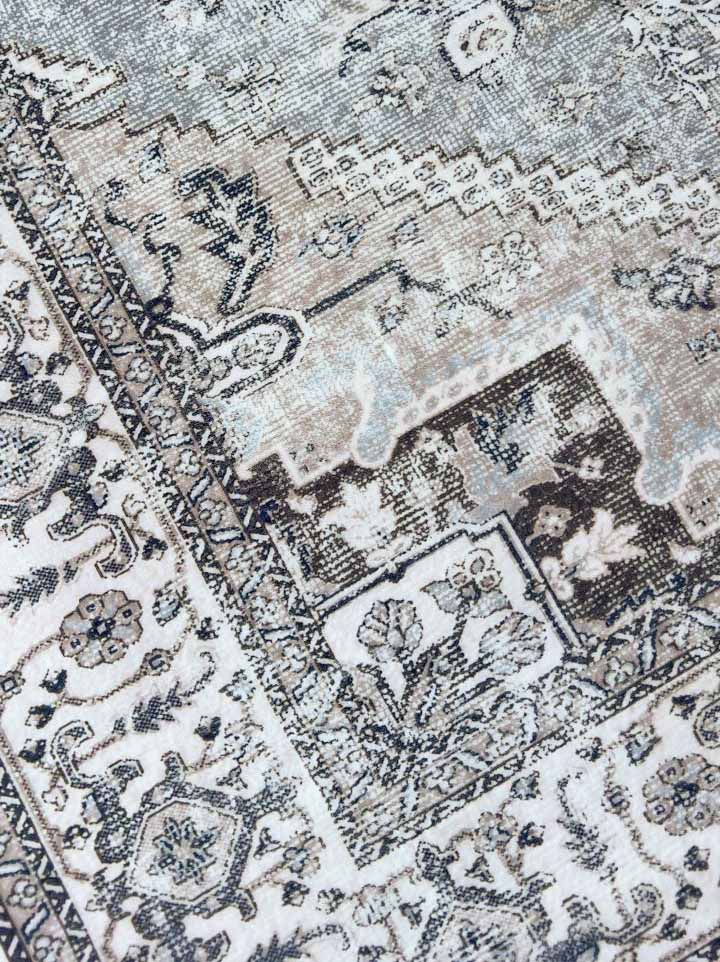 Orientteppich Grau Beige – Klassischer Perserteppich im Vintage-Look