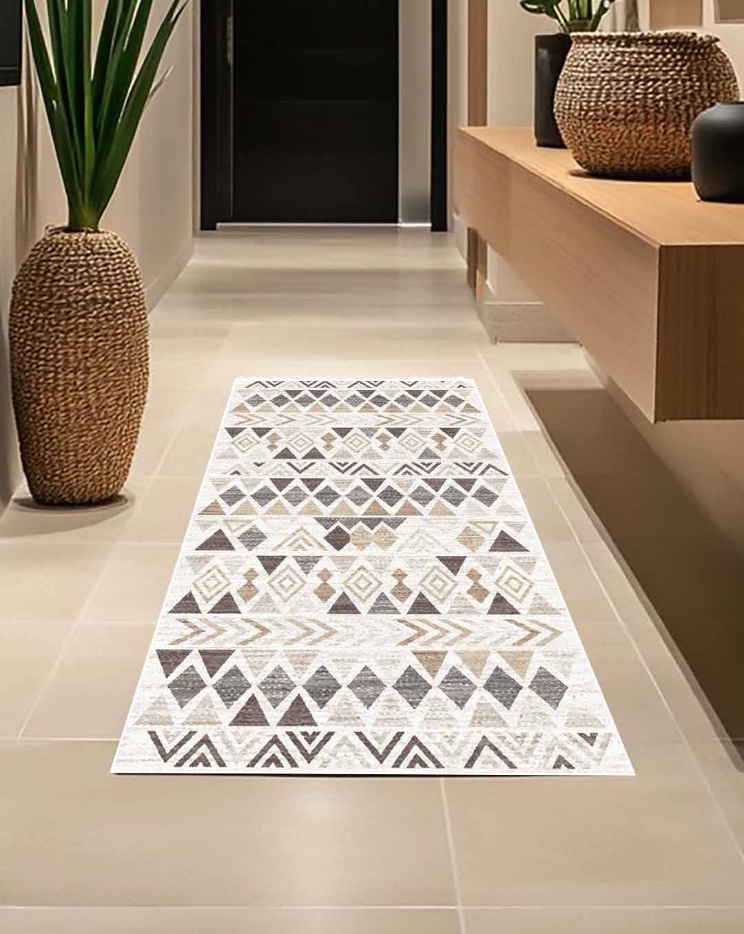 Rubin modern kilim bézs puha és fényes szőnyeg