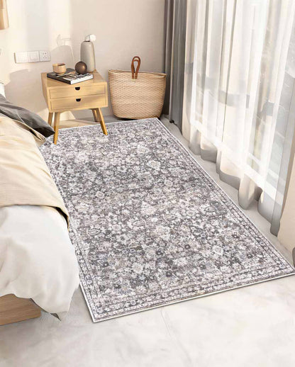 Weicher und glänzender Teppich „Dima“ in Beige und Braun 