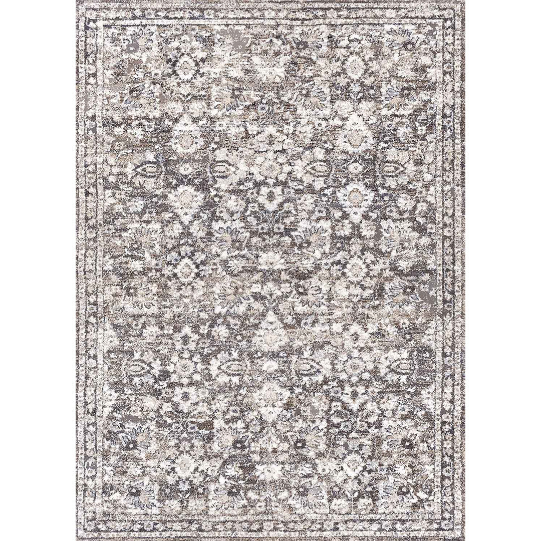 Weicher und glänzender Teppich „Dima“ in Beige und Braun 