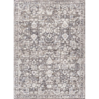 Weicher und glänzender Teppich „Dima“ in Beige und Braun 