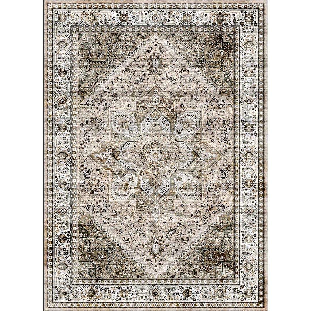 Weicher und glänzender Fofa-Vintage-Kaffeeteppich 