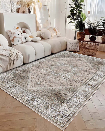 Weicher und glänzender Fofa-Vintage-Kaffeeteppich 