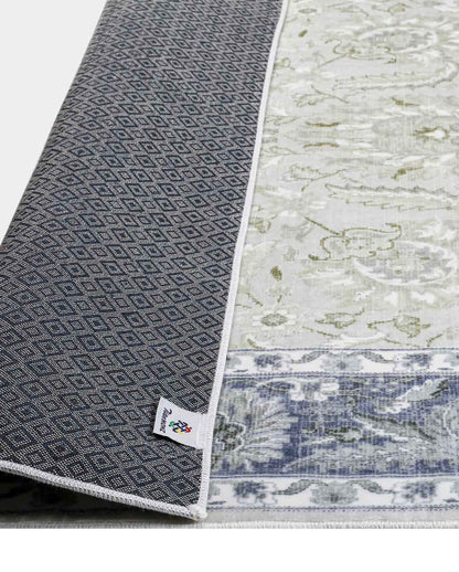 Camela vintage szürke keretben színes puha szőnyeg 