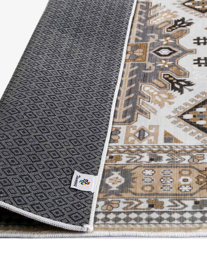 Bézs-barna kilim mintás szőnyeg – 200×300 cm