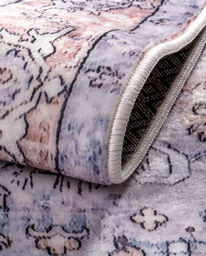 Weicher und glänzender Vintage-Teppich „Hend“ in Dunkelrot 