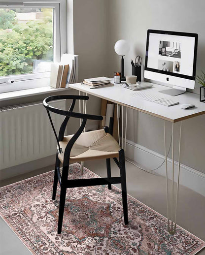 Soha vintage perzsa puha és fényes szőnyeg 