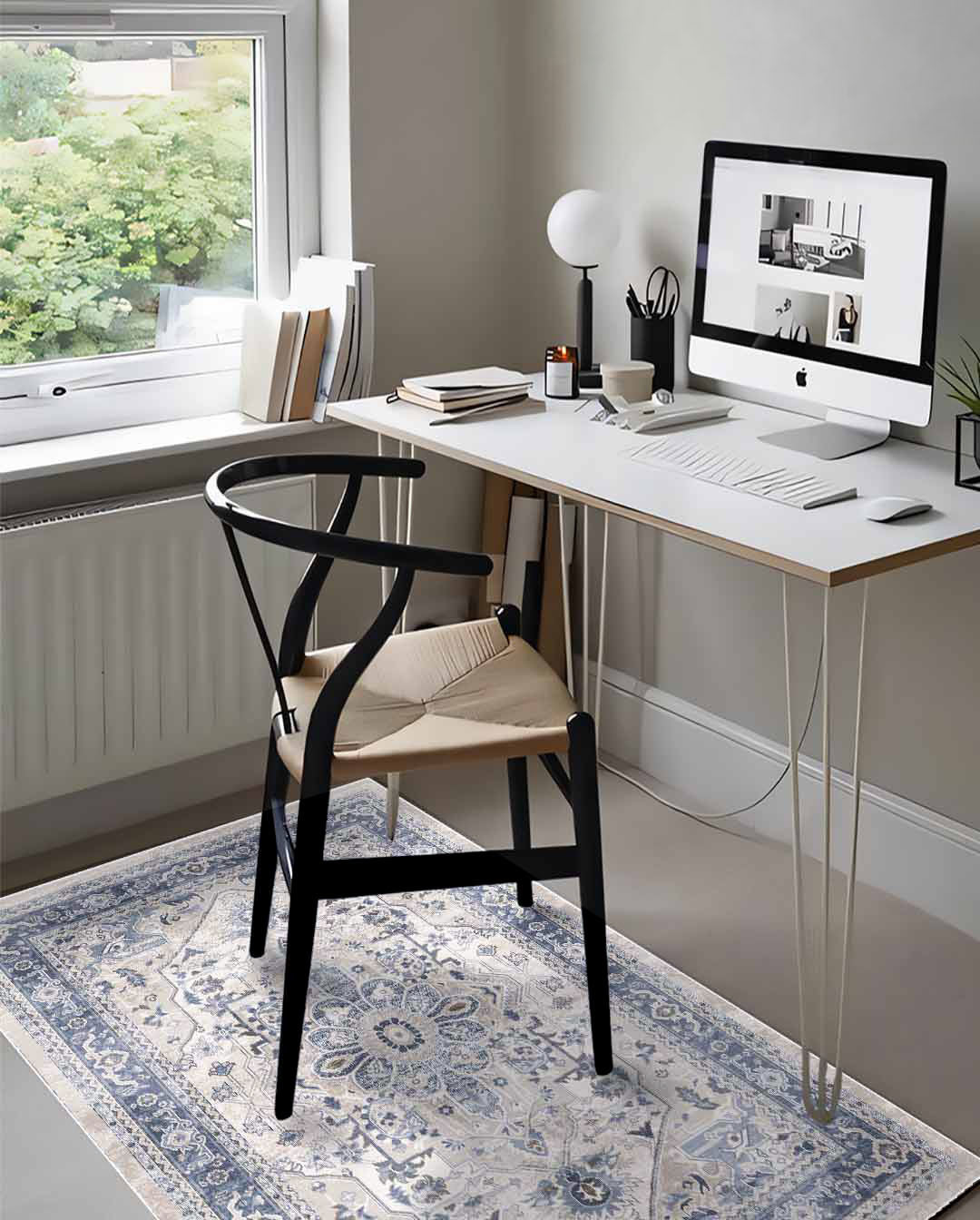 Yara Vintage Perserteppich in Beige, weich und glänzend 