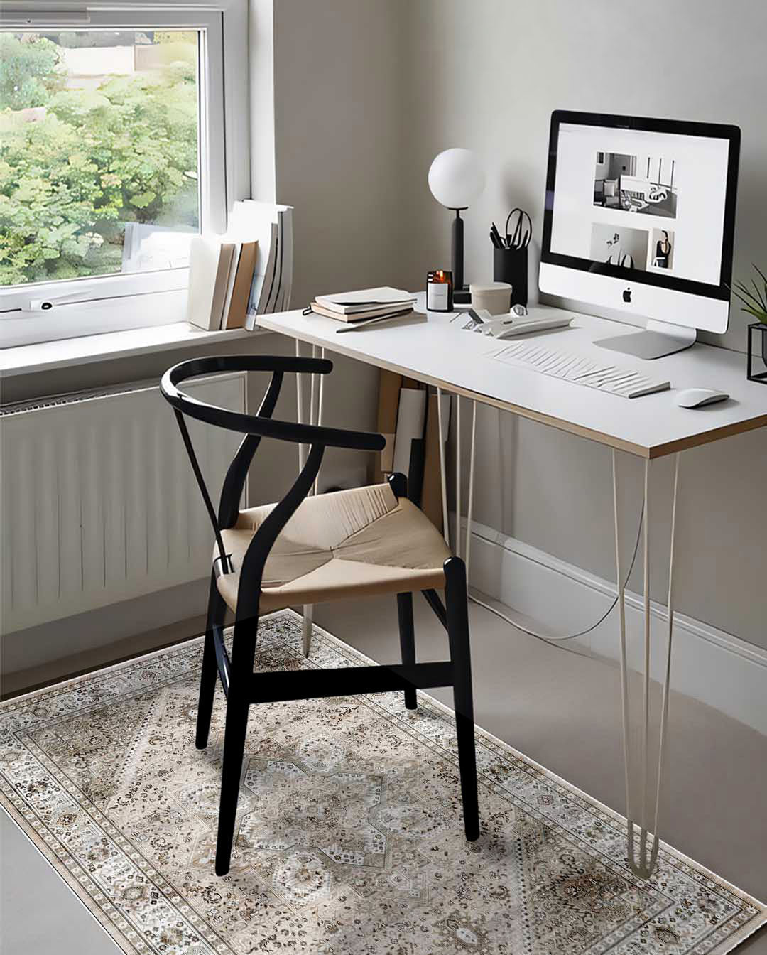 Weicher und glänzender Fofa-Vintage-Kaffeeteppich 