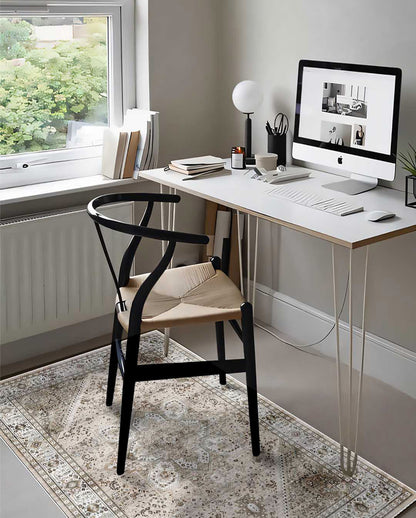 Weicher und glänzender Fofa-Vintage-Kaffeeteppich 