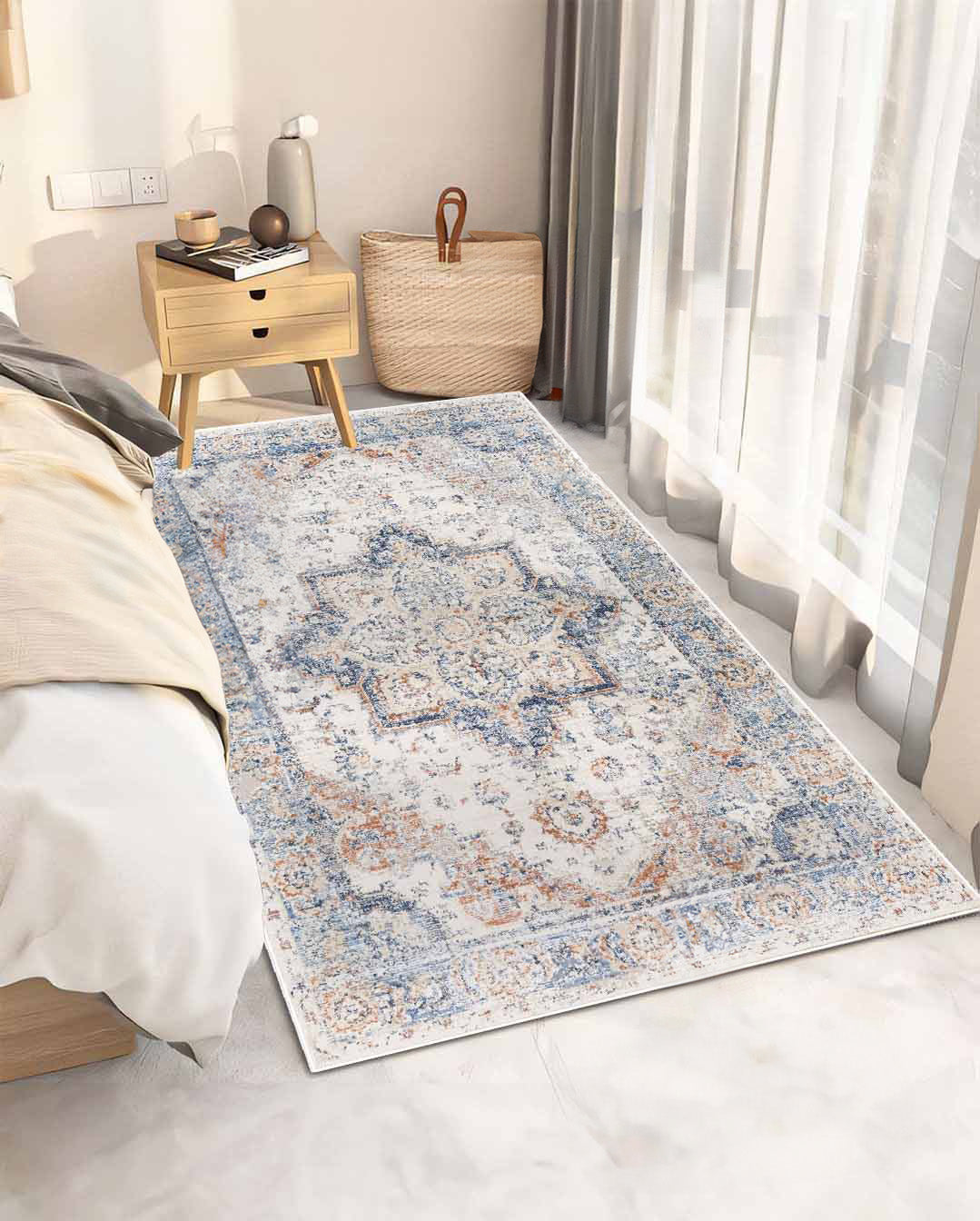 Weicher und glänzender Teppich Star Vintage Beige 