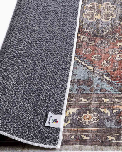 Marian Vintage bunter weicher und glänzender Teppich 