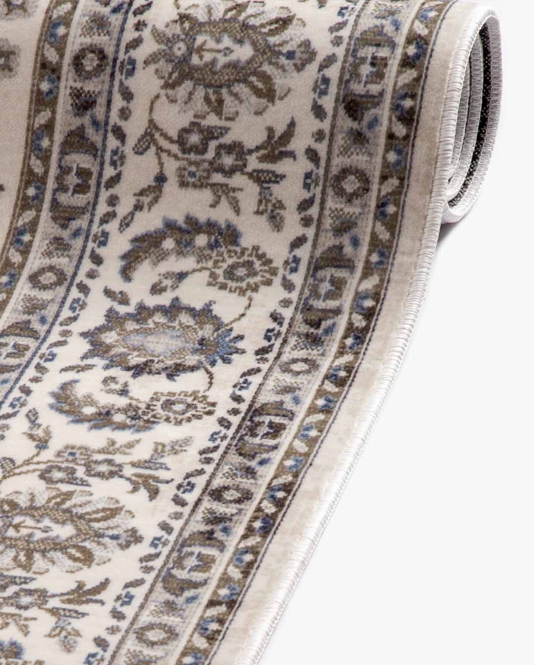 Keret vintage bézs puha és fényes szőnyeg 