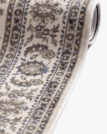 Keret vintage bézs puha és fényes szőnyeg 