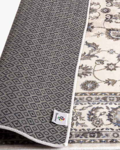 Keret vintage bézs puha és fényes szőnyeg 