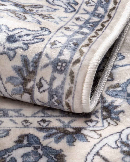 Yara schlichter, moderner, weicher und glänzender Teppich in Beige 
