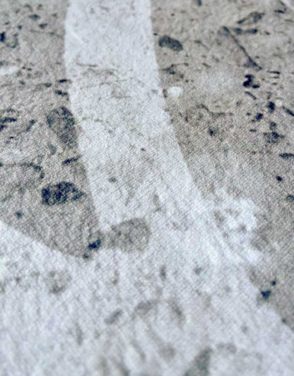 Teppich mit abstraktem Blumenmuster Beige Grau

