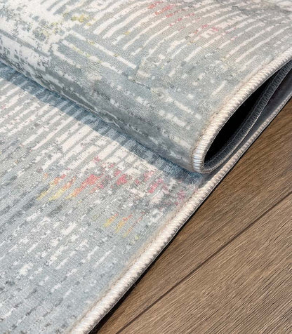 Yara schlichter, moderner, weicher und glänzender Teppich in Beige 
