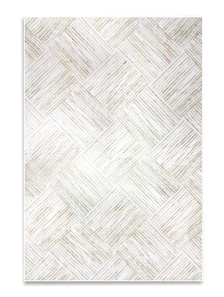 Yara schlichter, moderner, weicher und glänzender Teppich in Beige 