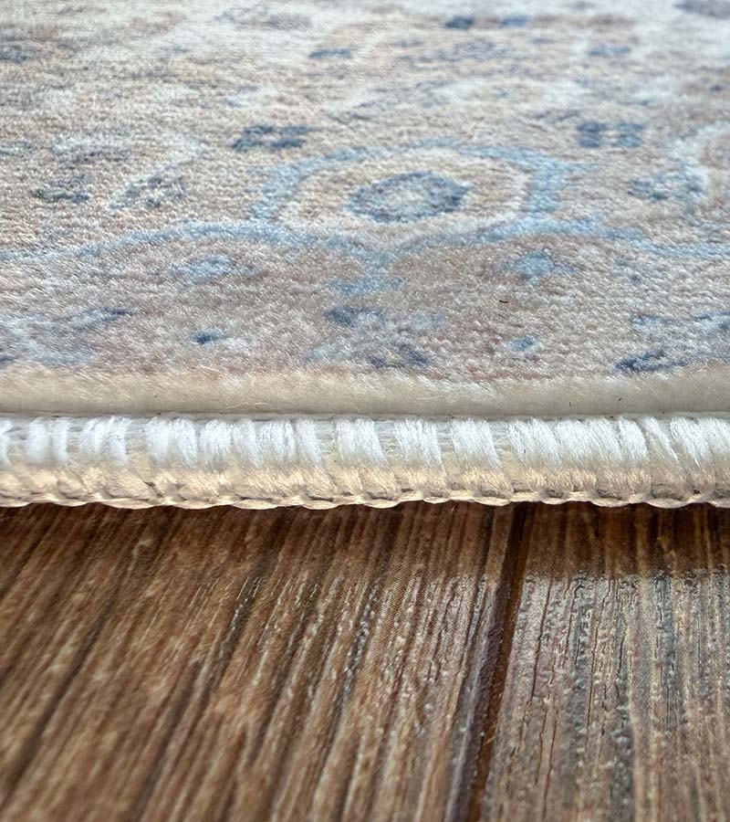 Yara schlichter, moderner, weicher und glänzender Teppich in Beige 