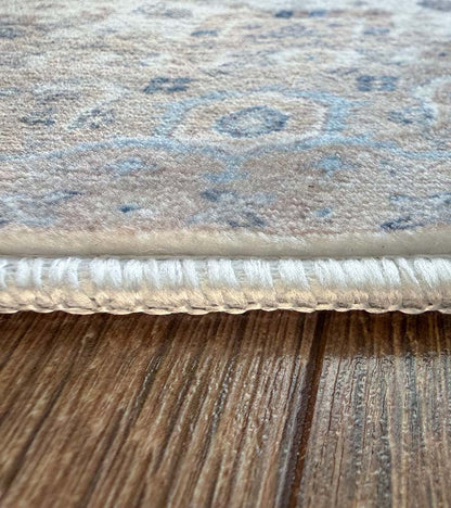 Yara schlichter, moderner, weicher und glänzender Teppich in Beige 