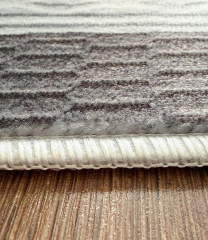 Yara schlichter, moderner, weicher und glänzender Teppich in Beige 