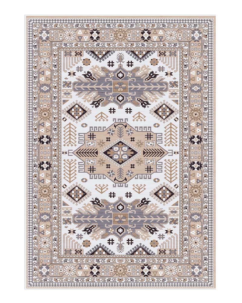 Bézs-barna kilim mintás szőnyeg – 200×300 cm