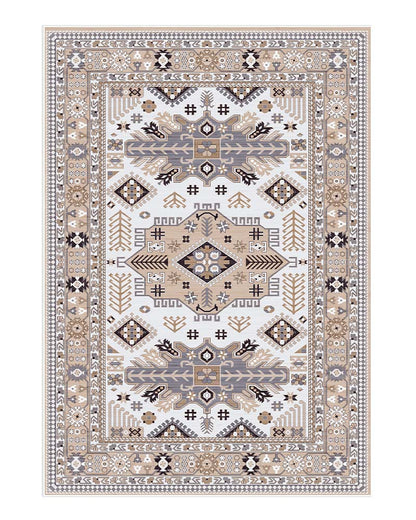 Bézs-barna kilim mintás szőnyeg – 200×300 cm