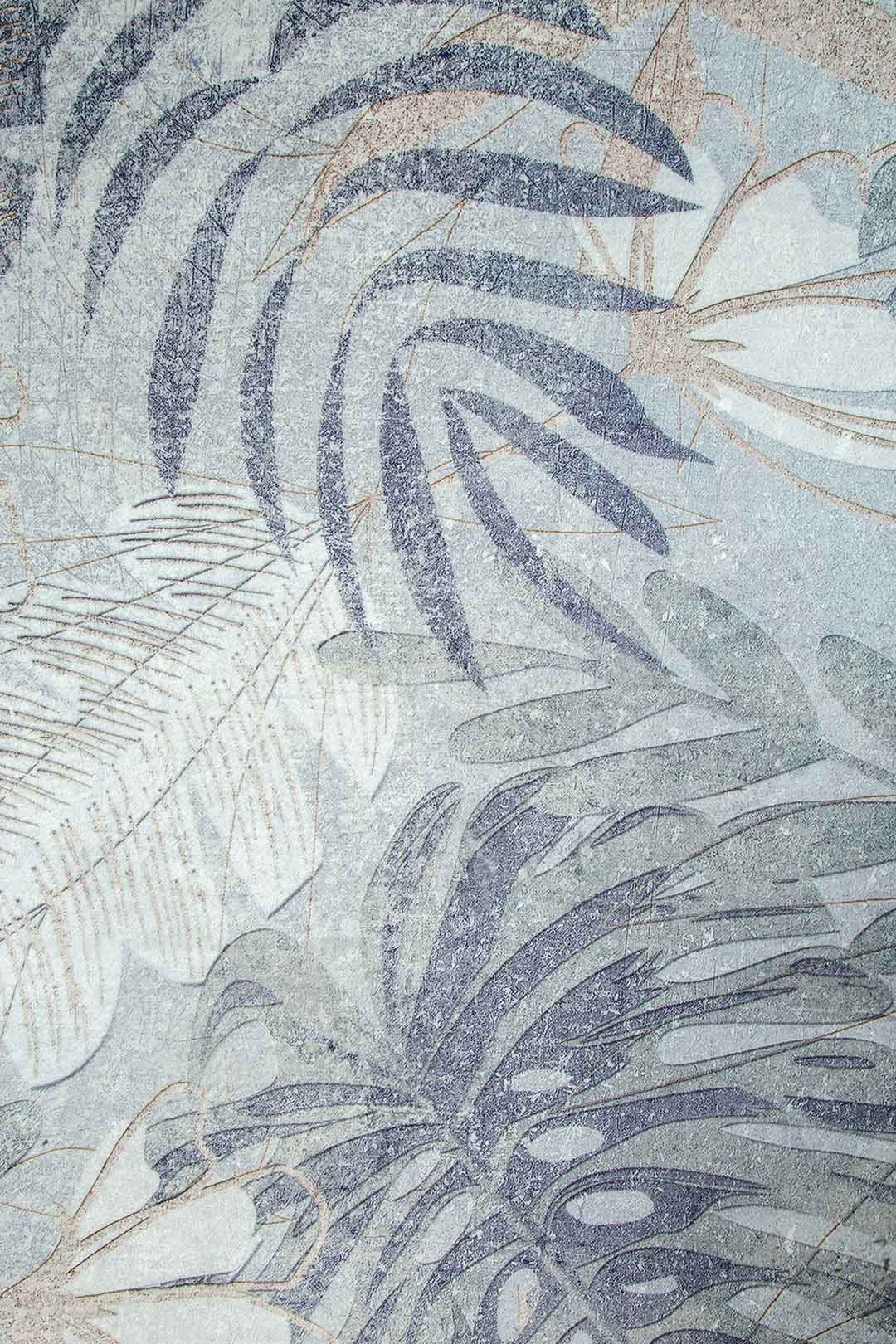 Touch of Nature – Pastel Leaf Pattern Rug