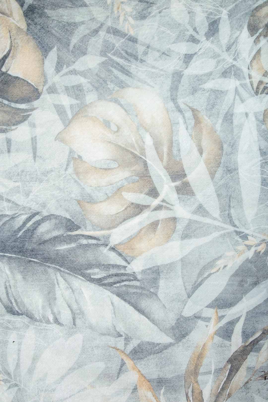 Trópusi Árnyak – Elegáns Levélmintás Szőnyeg