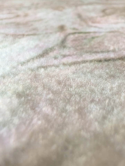 Klassischer Teppich mit Blumenmuster – Beige Rosa Teppich im romantischen Stil