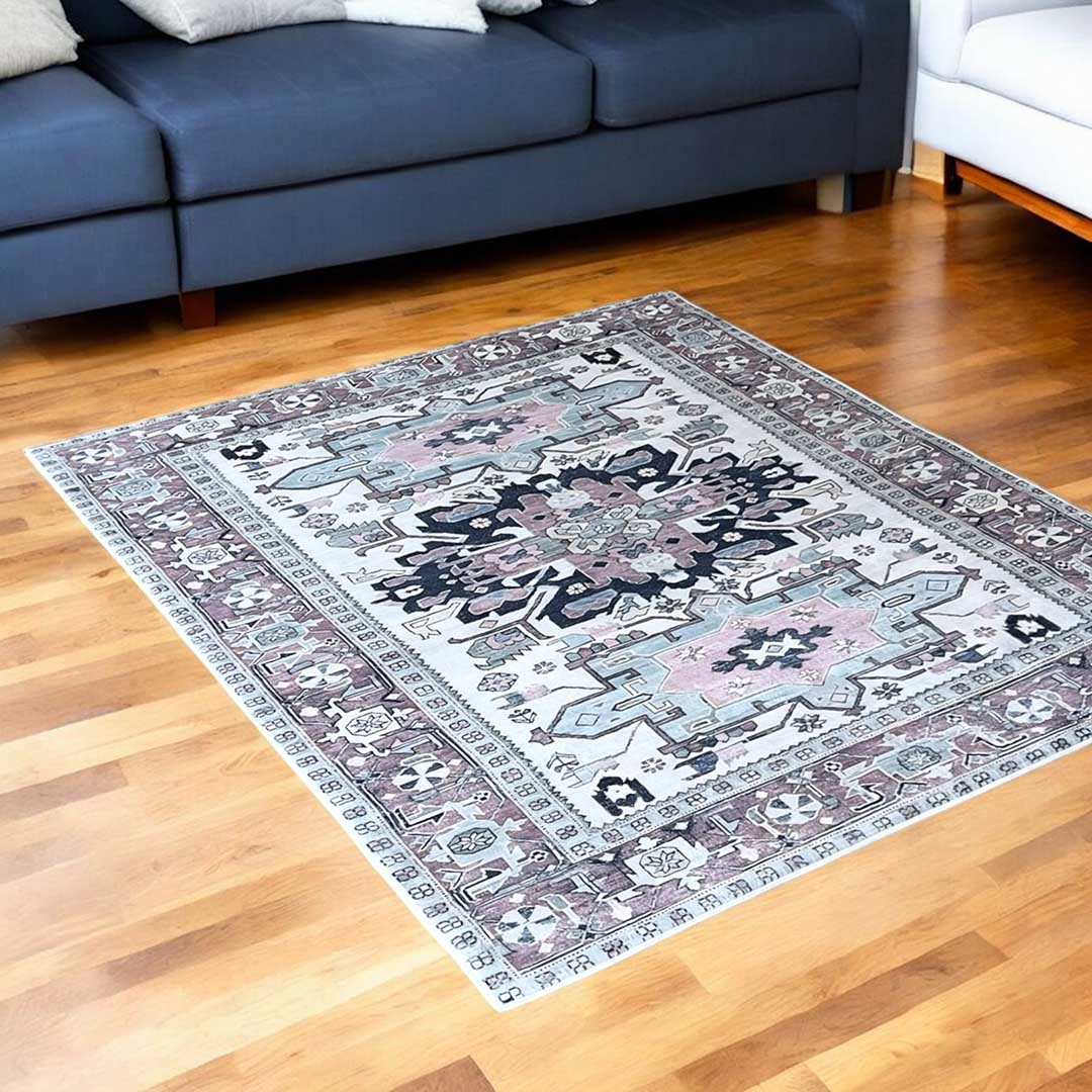 Rózsaköd – Vintage Török Mintás Szőnyeg
