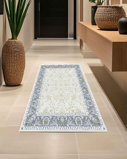 Camela vintage szürke keretben színes puha szőnyeg 