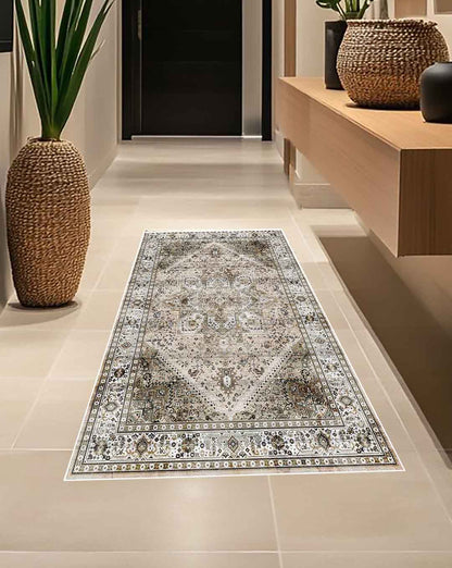 Weicher und glänzender Fofa-Vintage-Kaffeeteppich 