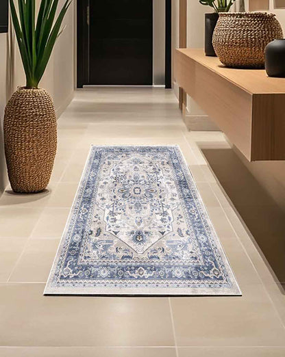 Yara Vintage Perserteppich in Beige, weich und glänzend 