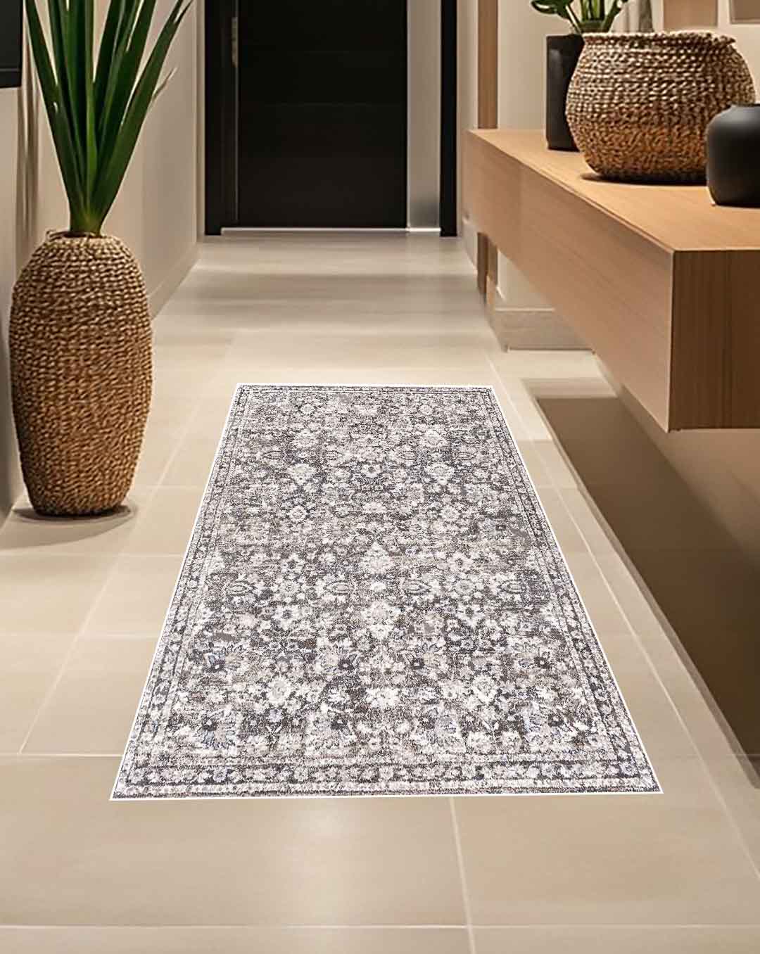 Weicher und glänzender Teppich „Dima“ in Beige und Braun 