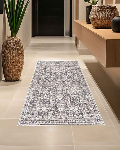 Weicher und glänzender Teppich „Dima“ in Beige und Braun 